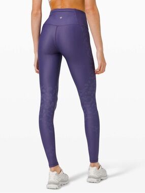 Lululemon mapped out high-rise tight legging purple camo full length 28” inseam